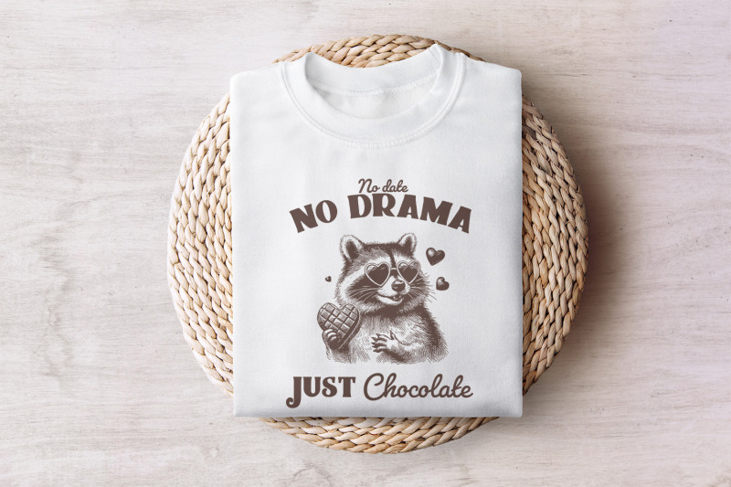 no-date-just-chocolate-png-raccoon-valentine-sublimation-single-vale