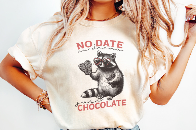 no-date-just-chocolate-png-raccoon-valentine-sublimation-single-vale