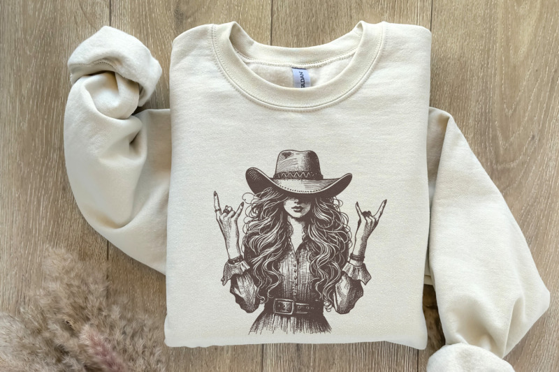 cowgirl-png-sublimation-design-trendy-png-vintage-png-rocker-png