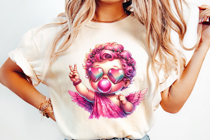 cupid-blowing-bubble-png-vintage-valentines-day-sublimation-download