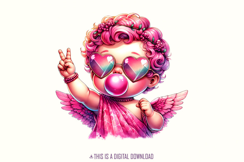 cupid-blowing-bubble-png-vintage-valentines-day-sublimation-download