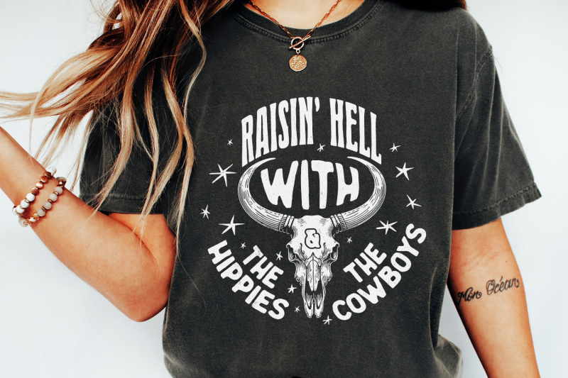 raisin-hell-with-the-hippies-and-the-cowboys-png-western-sublimation