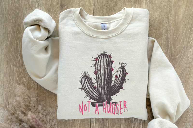 not-a-hugger-png-cactus-png-sublimation-design-download-retro-png