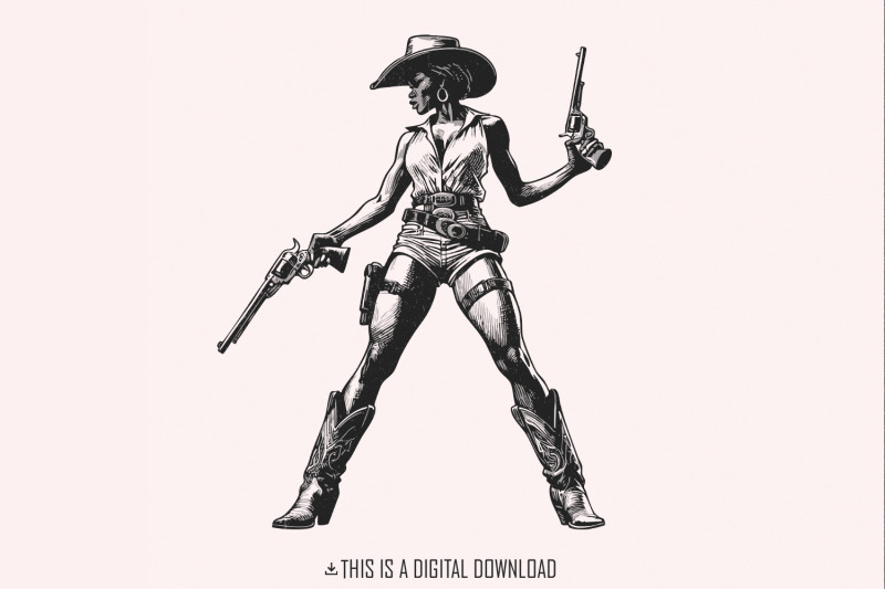 retro-cowgirl-png-western-wild-west-digital-download-cowboy-vintage