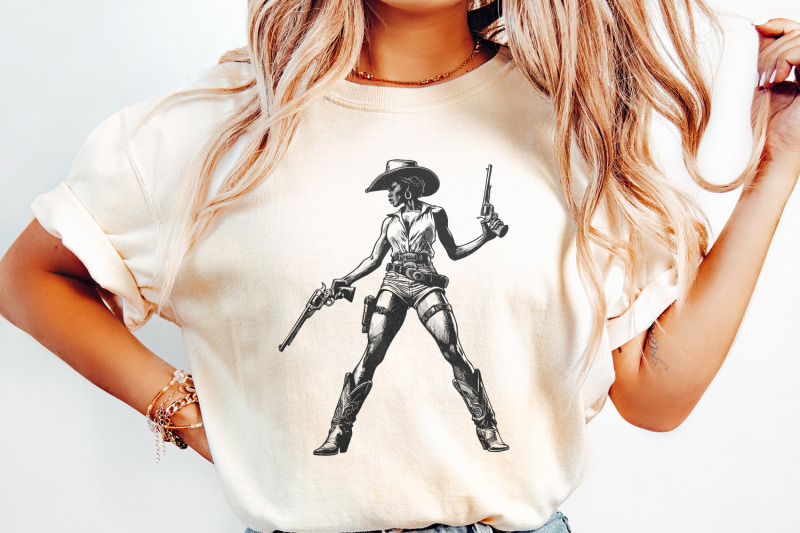 retro-cowgirl-png-western-wild-west-digital-download-cowboy-vintage