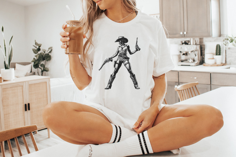 retro-cowgirl-png-western-wild-west-digital-download-cowboy-vintage