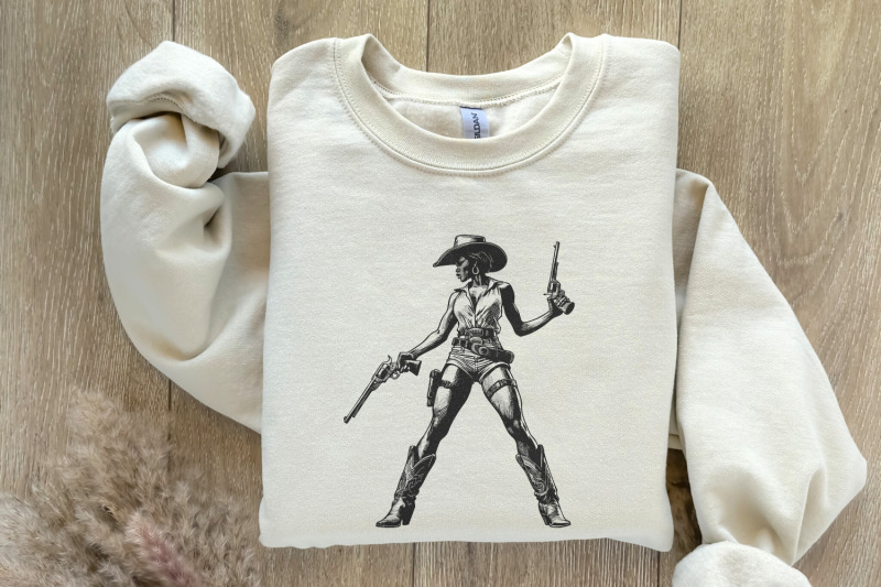 retro-cowgirl-png-western-wild-west-digital-download-cowboy-vintage