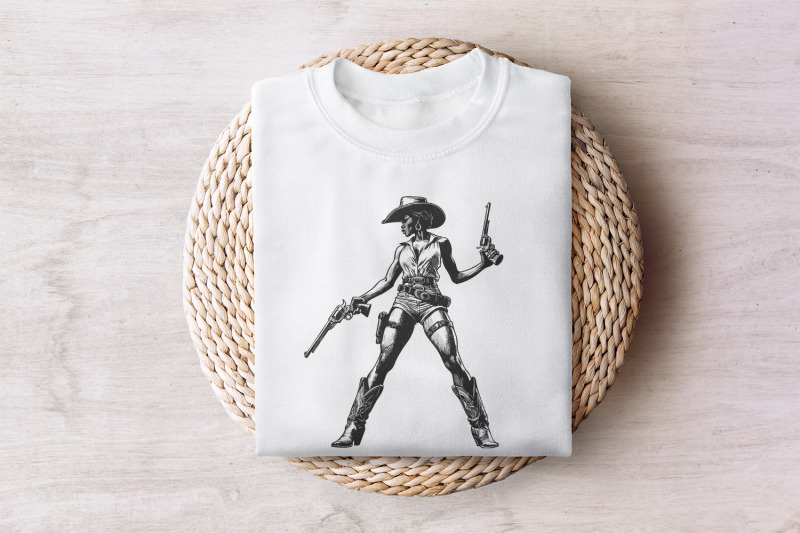 retro-cowgirl-png-western-wild-west-digital-download-cowboy-vintage