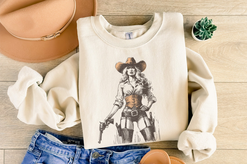 retro-hot-cowgirl-png-western-wild-west-digital-download-sexy-cowgir