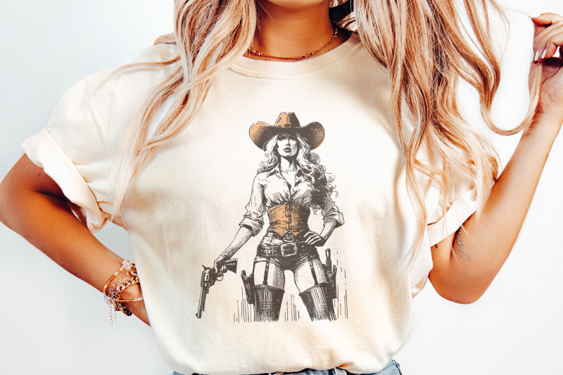 retro-hot-cowgirl-png-western-wild-west-digital-download-sexy-cowgir