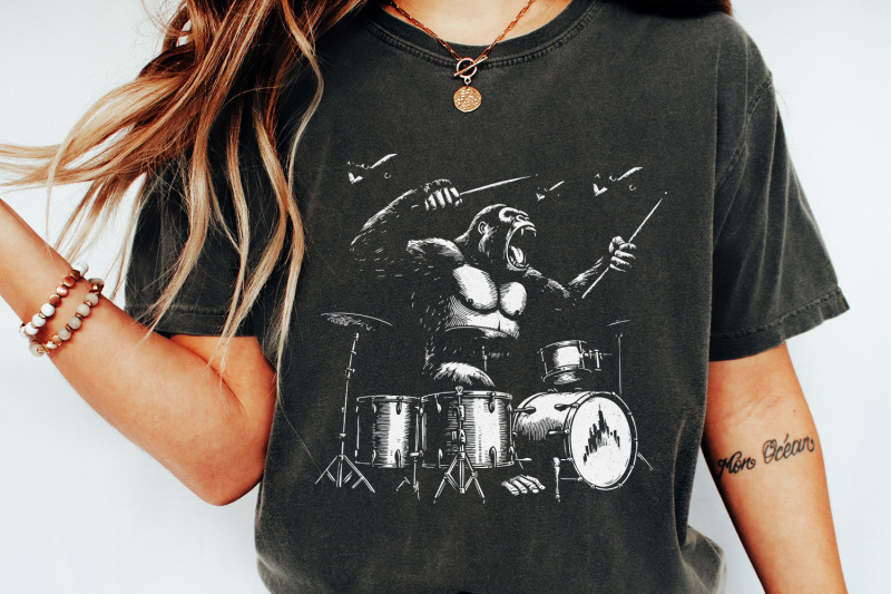gorilla-playing-drums-funny-drum-png-digital-download-drummer-gift