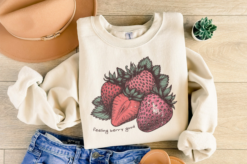feeling-berry-good-png-strawberry-png-retro-png-shirt-design-vinta