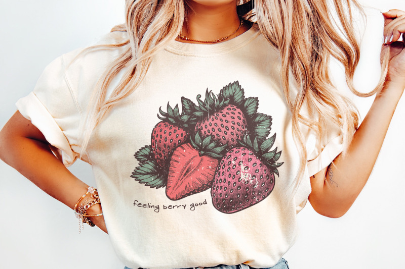 feeling-berry-good-png-strawberry-png-retro-png-shirt-design-vinta