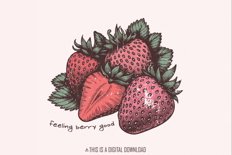 feeling-berry-good-png-strawberry-png-retro-png-shirt-design-vinta