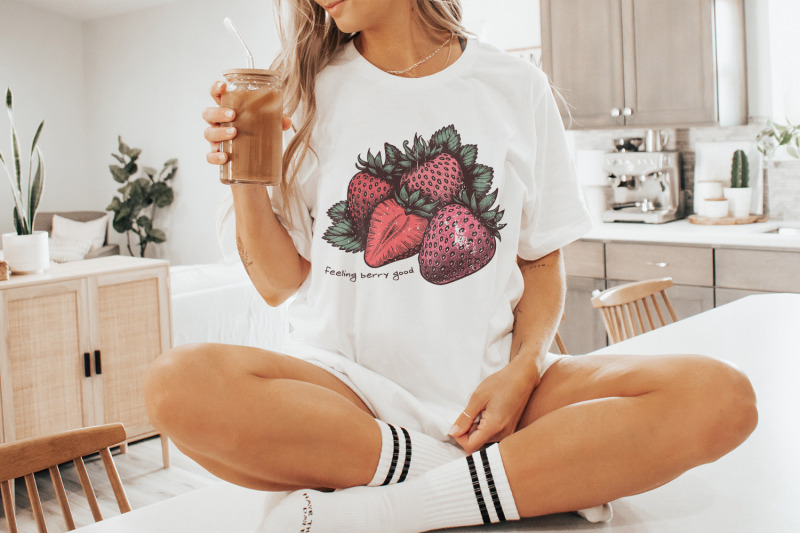feeling-berry-good-png-strawberry-png-retro-png-shirt-design-vinta