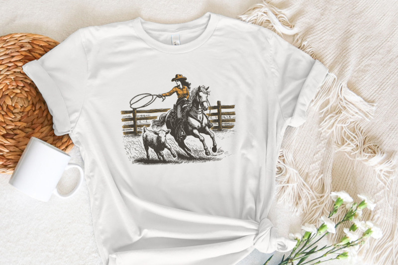retro-cowgirl-lasso-png-western-rodeo-art-vintage-cowgirl-png-wild