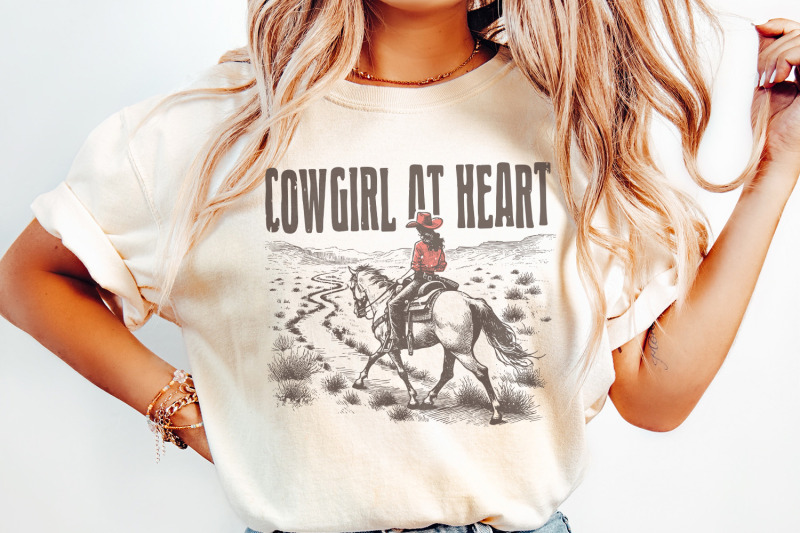 western-cowgirl-png-western-valentines-png-cowgirl-t-shirt-png-retr