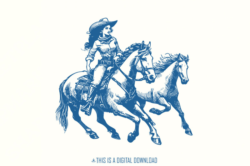 cowgirl-wild-horses-western-png-retro-wild-horses-sublimation-instan