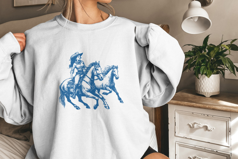 cowgirl-wild-horses-western-png-retro-wild-horses-sublimation-instan