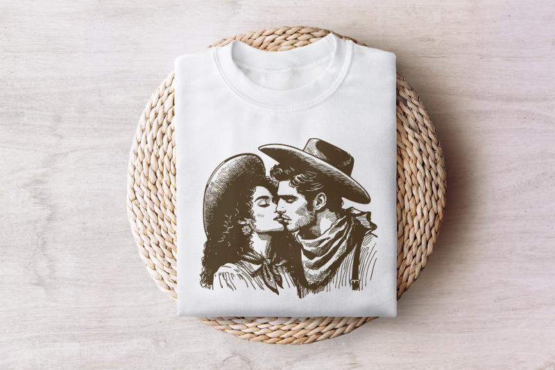 western-cowboy-cowgirl-kiss-png-vintage-illustration-digital-downloa