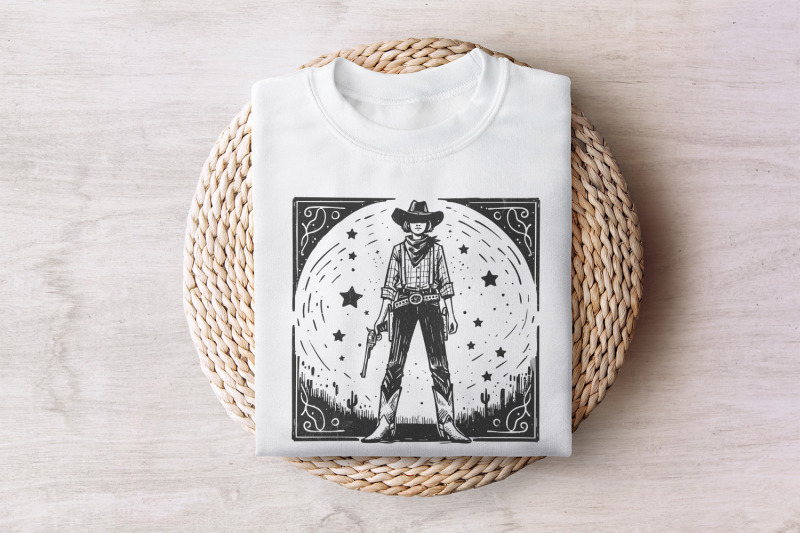 retro-cosmic-cowgirl-png-for-print-western-starry-night-png-space-co