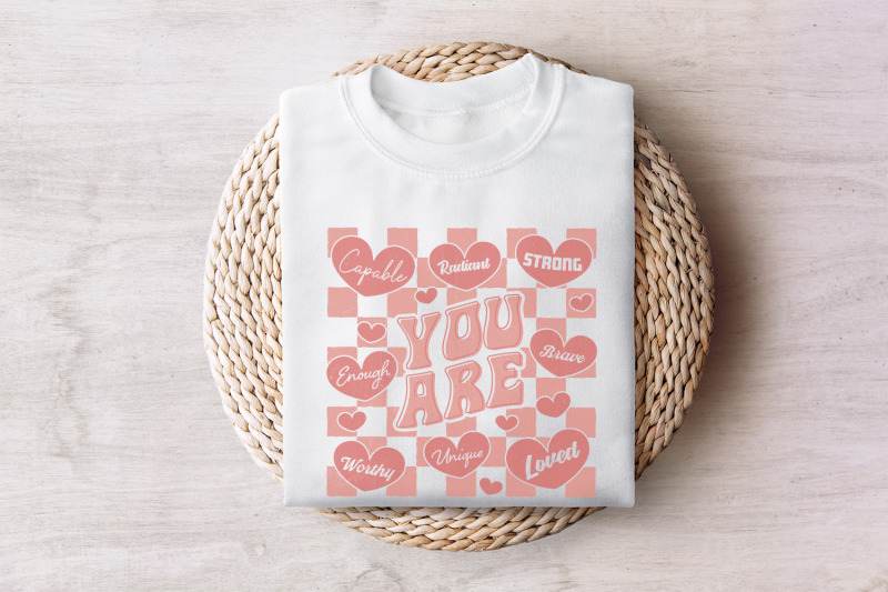 you-are-enough-png-self-love-png-inspirational-png-retro-valentines