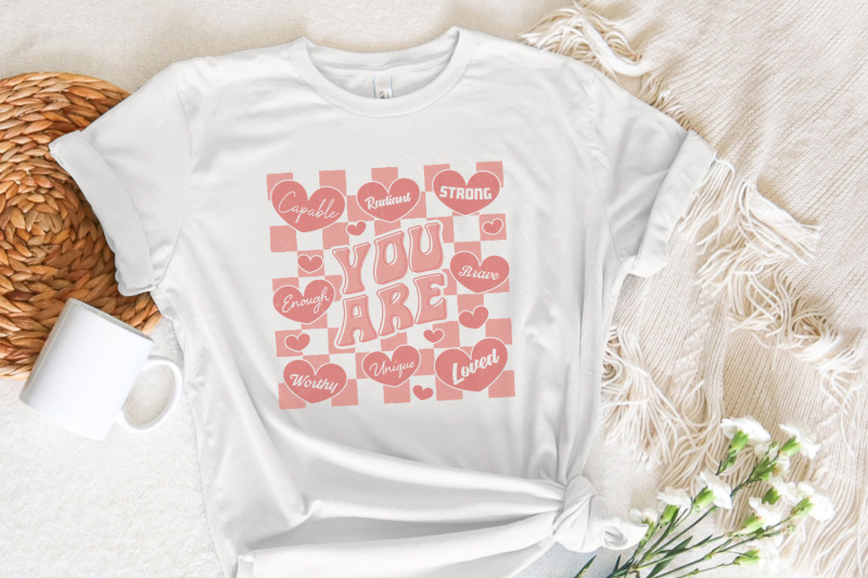 you-are-enough-png-self-love-png-inspirational-png-retro-valentines