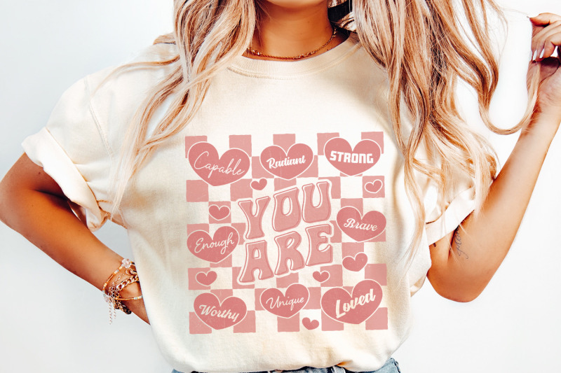 you-are-enough-png-self-love-png-inspirational-png-retro-valentines