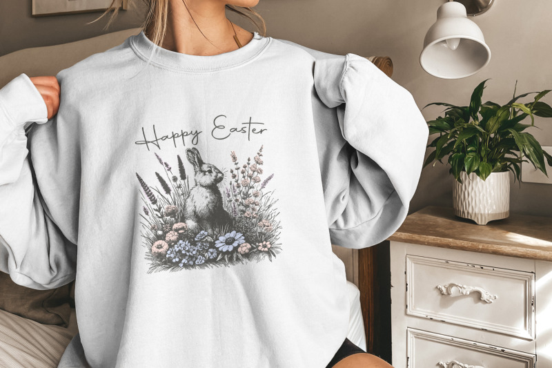 happy-easter-png-easter-png-bunny-png-floral-bunny-png-spring-png