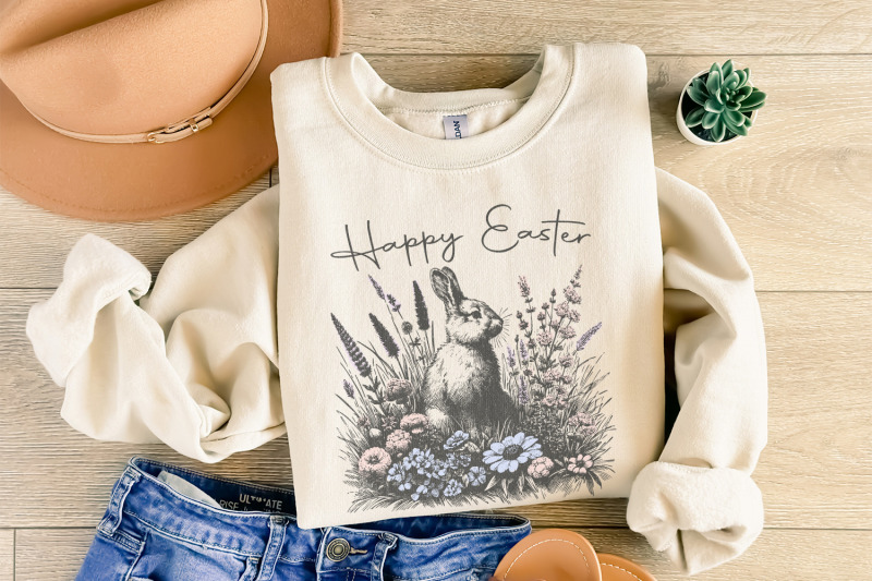 happy-easter-png-easter-png-bunny-png-floral-bunny-png-spring-png