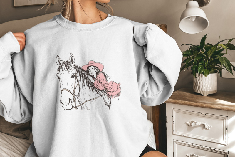 cute-cowgirl-png-western-sublimation-design-retro-cowgirl-clipart-v