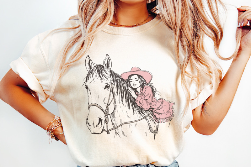 cute-cowgirl-png-western-sublimation-design-retro-cowgirl-clipart-v