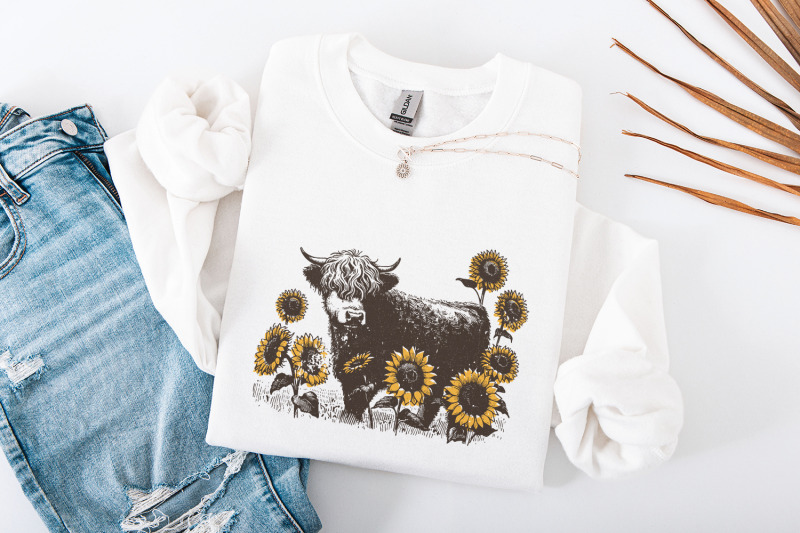 highland-cow-png-sunflowers-clipart-farm-animal-sublimation-design-c