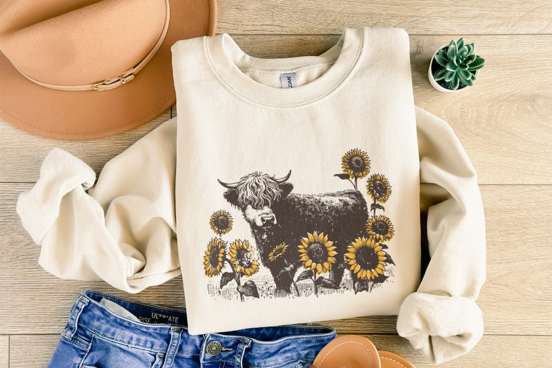 highland-cow-png-sunflowers-clipart-farm-animal-sublimation-design-c