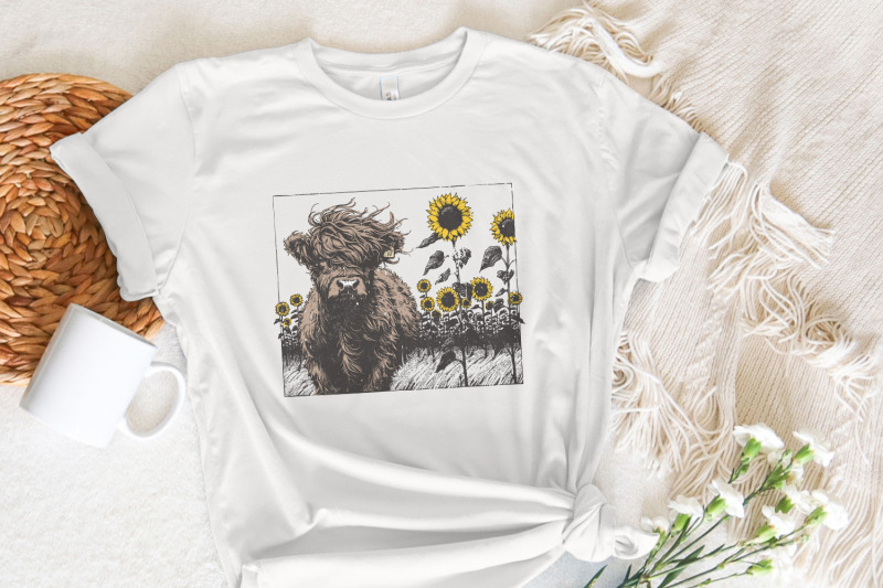 highland-cow-sunflower-png-cow-clipart-sublimation-design-farm-anim
