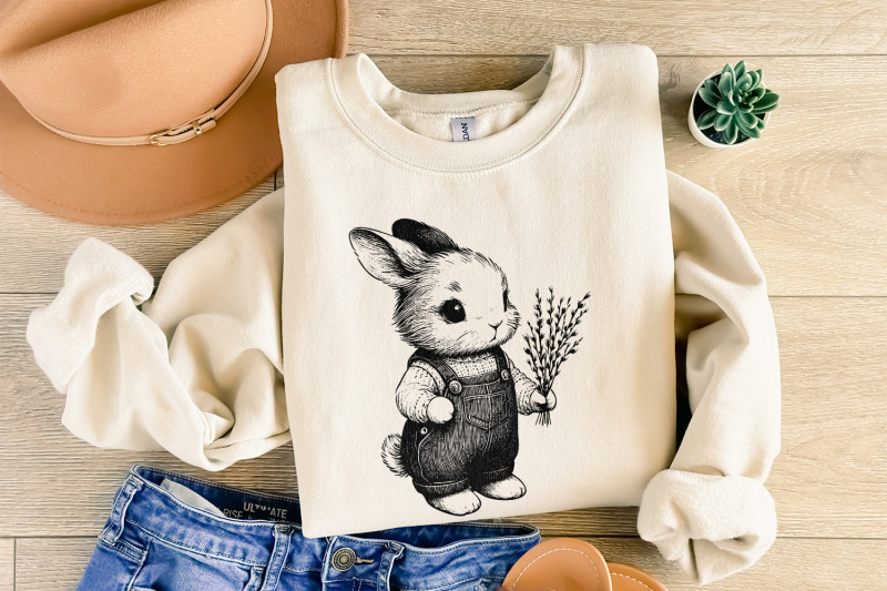 cute-bunny-botanical-png-bunny-clipart-easter-digital-download-flor