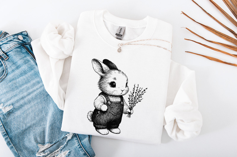 cute-bunny-botanical-png-bunny-clipart-easter-digital-download-flor