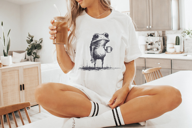 sarcastic-frog-with-coffee-cup-png-funny-animal-design-vintage-frog