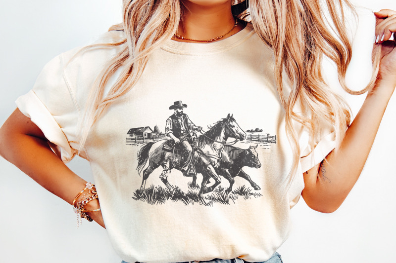 cowboy-horse-png-vintage-wrangler-png-retro-cowboy-art-western-rode