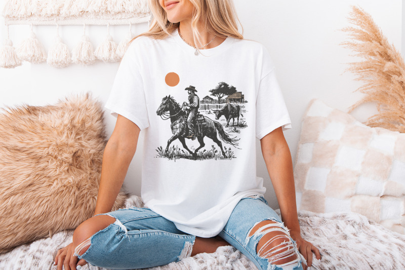 cowboy-horse-png-vintage-wrangler-png-retro-cowboy-art-western-rode