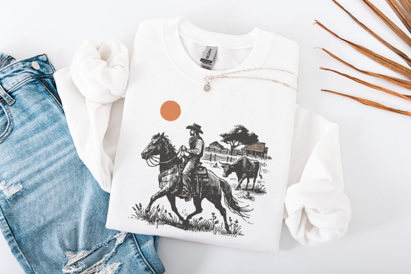 cowboy-horse-png-vintage-wrangler-png-retro-cowboy-art-western-rode