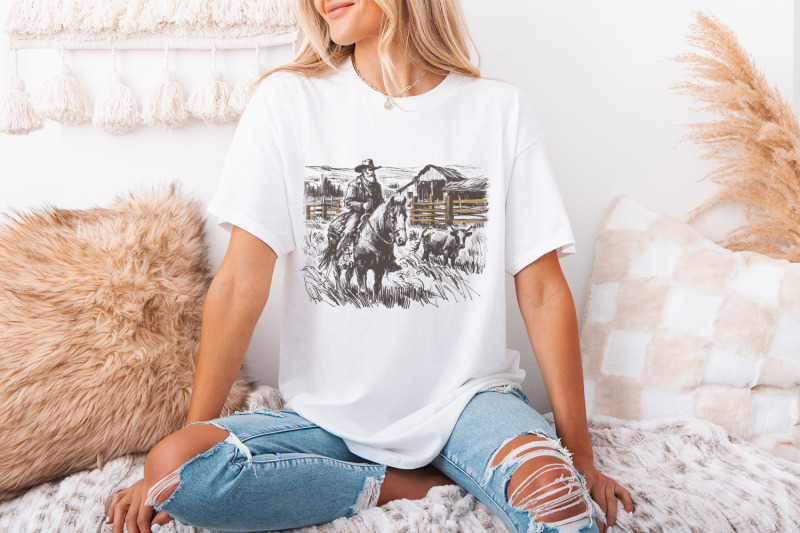 cowboy-horse-png-vintage-wrangler-png-retro-cowboy-art-western-rode