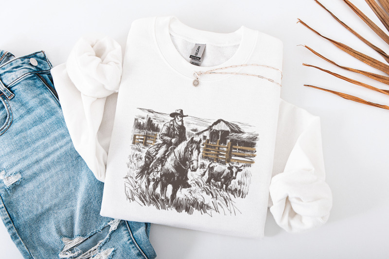 cowboy-horse-png-vintage-wrangler-png-retro-cowboy-art-western-rode