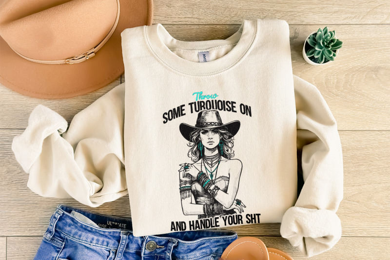 turquoise-png-western-png-sublimation-png-digital-download-cowgirl
