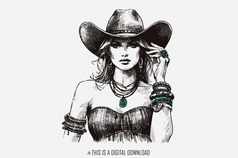 stylish-cowgirl-fashion-vintage-western-cowgirl-png-boho-chic-cowgir