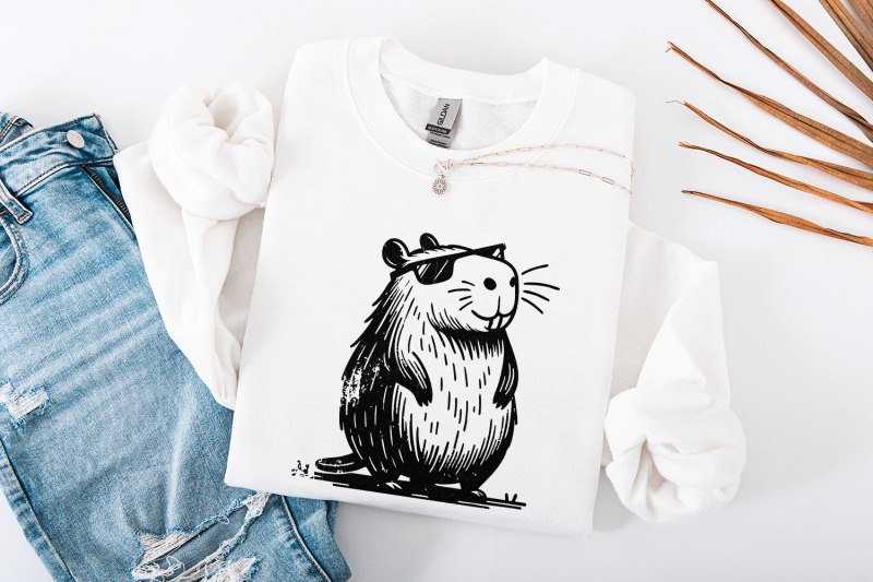 cool-and-funny-capybara-cute-retro-creature-quirky-capybara-design-p
