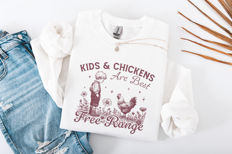free-range-farm-kid-design-homestead-png-vintage-farm-life-digital