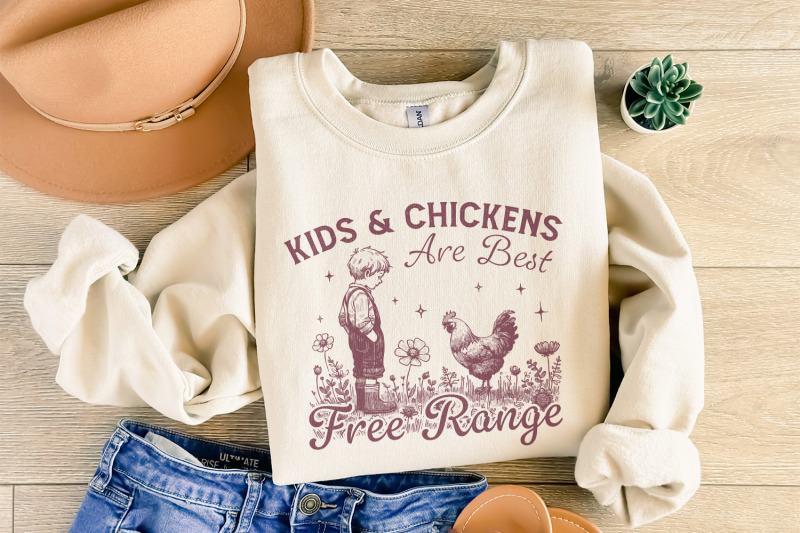 free-range-farm-kid-design-homestead-png-vintage-farm-life-digital