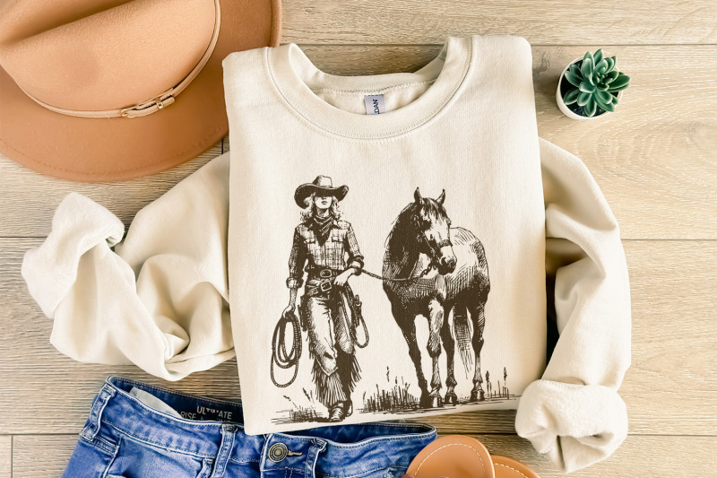 cowgirl-png-western-desert-scene-ranch-scene-cowboy-sublimation-des