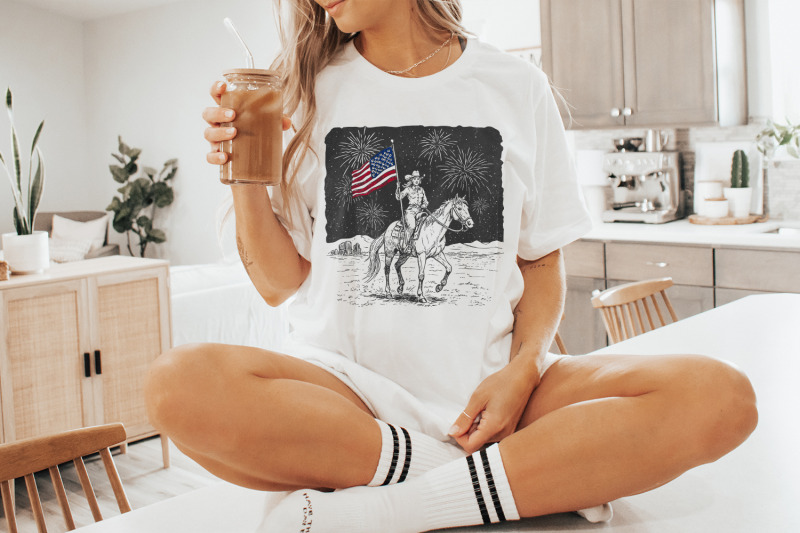 retro-cowgirl-png-trendy-shirt-design-4th-of-july-png-independence